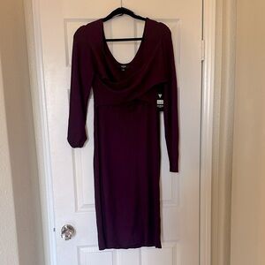 Guess Deep Purple Long Sleeve Dress size XL